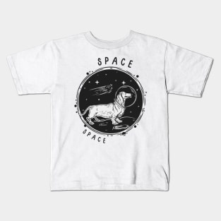 Astronaut dog in space Kids T-Shirt